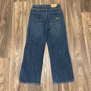 VTG Rocawear Jeans Women's 14 (26x27) Dark Wash Embroidered Rap Hip Hop Y2K 00s